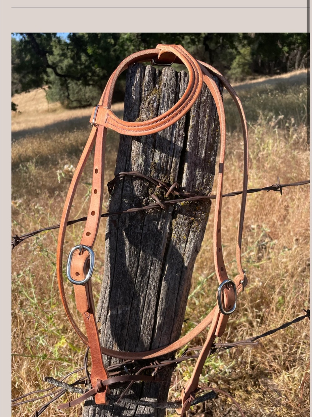 Buckaroo Leather One Ear Headstall - Harness Leather NWOT